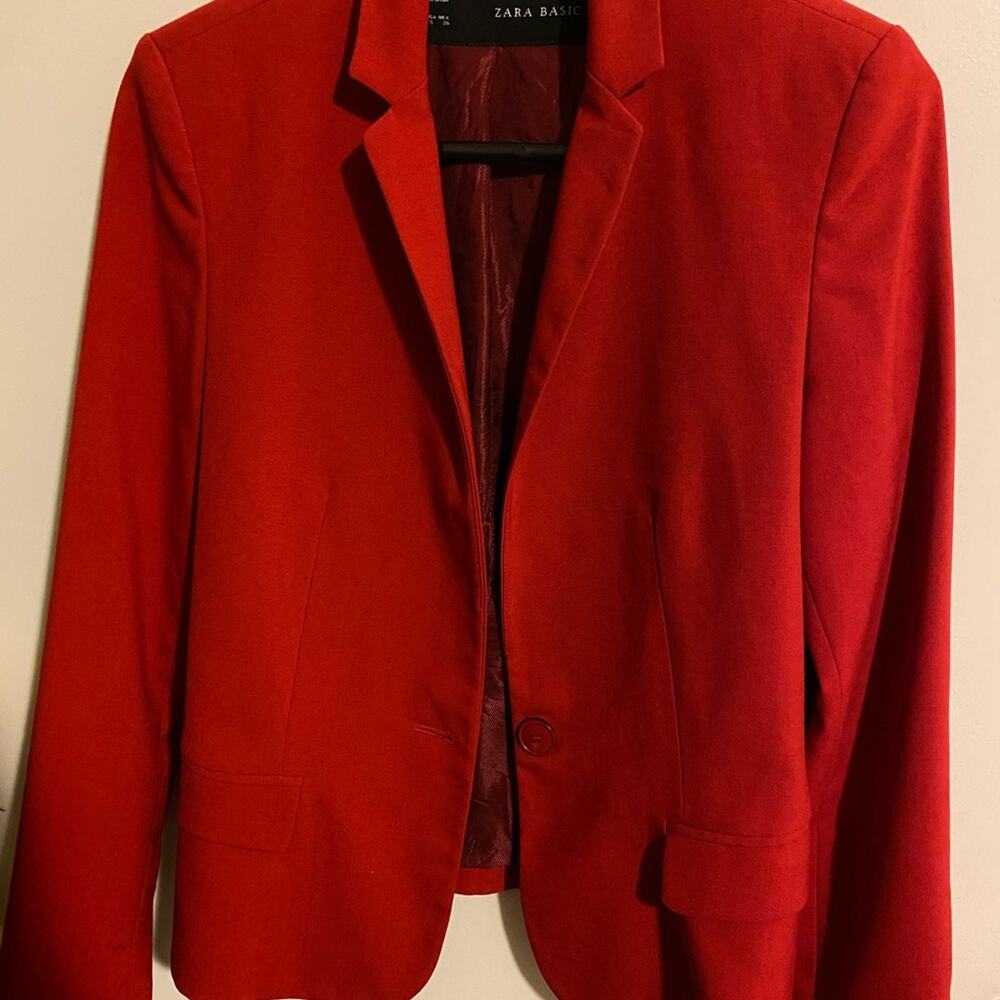 Zara Basic Red Blazer - image 1